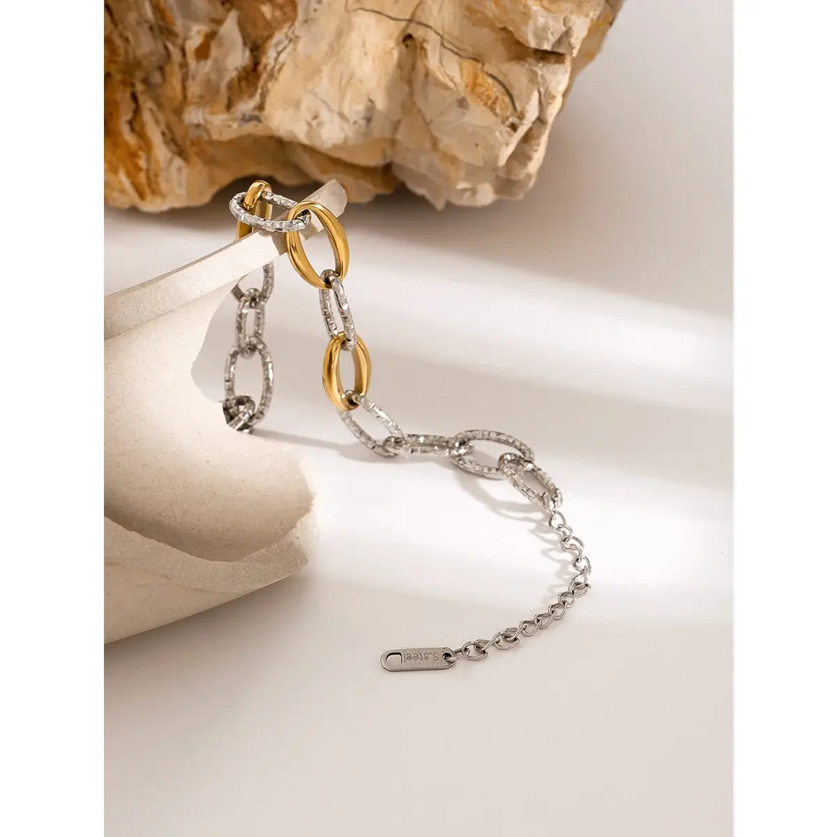 Stainless Steel Chain Bangle Bracelet