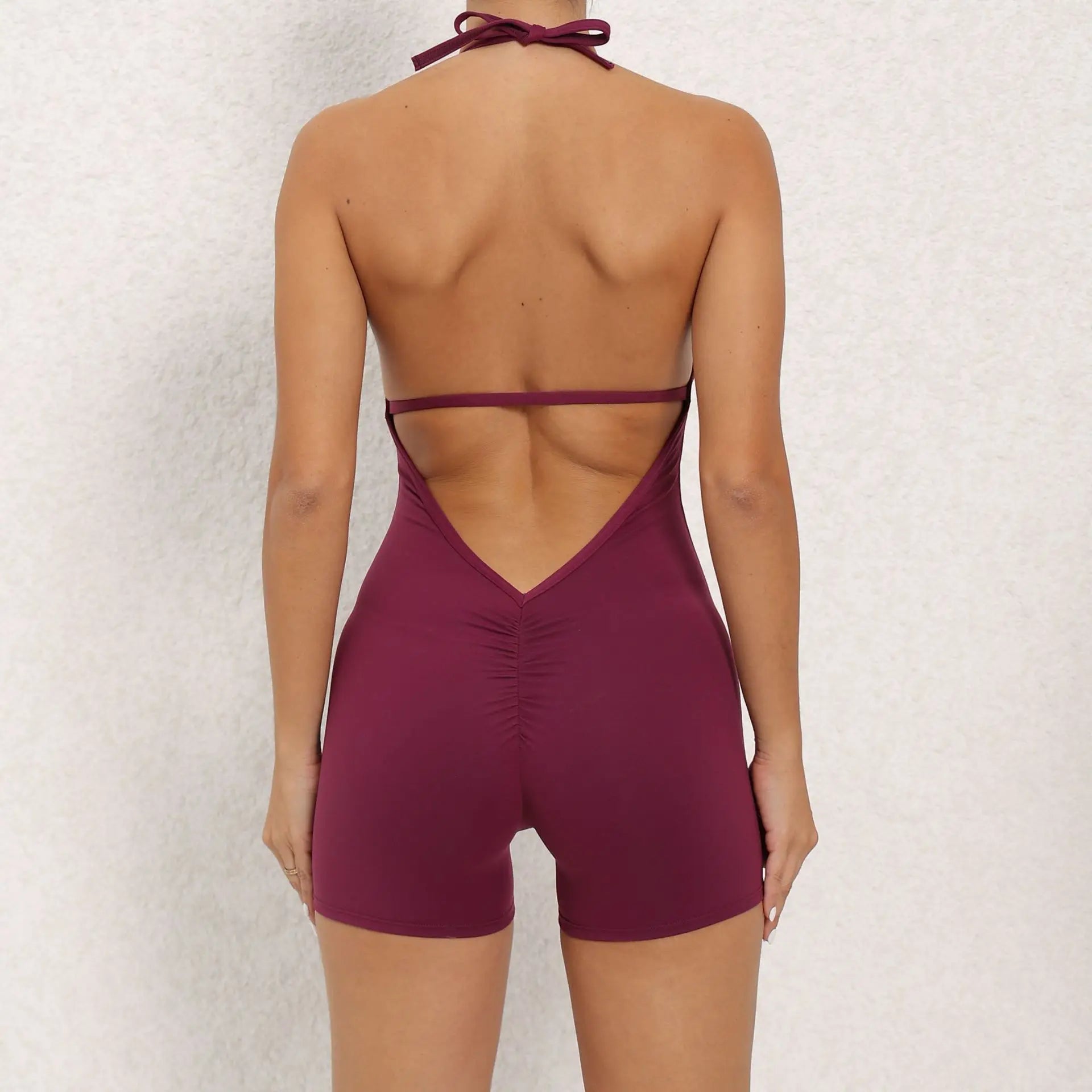 Yoga Set Backless One-Piece Suit Workout Jumpsuit Women Short Gym Rompers
