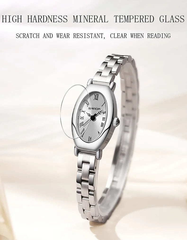 Women Quartz Watch Vintage Stainless Steel