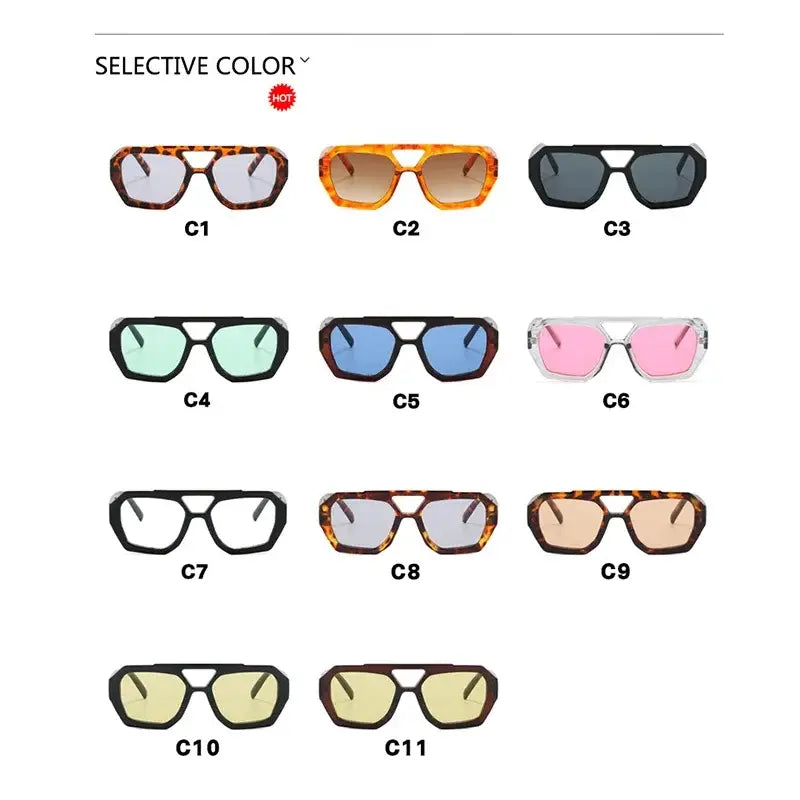 Fashion Sunglasses Designer Colored Lenses Sun Shade Glasses for Women