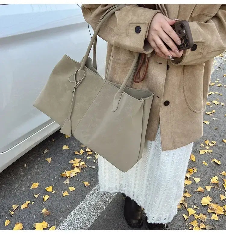 Faux Suede High Quality Handbag