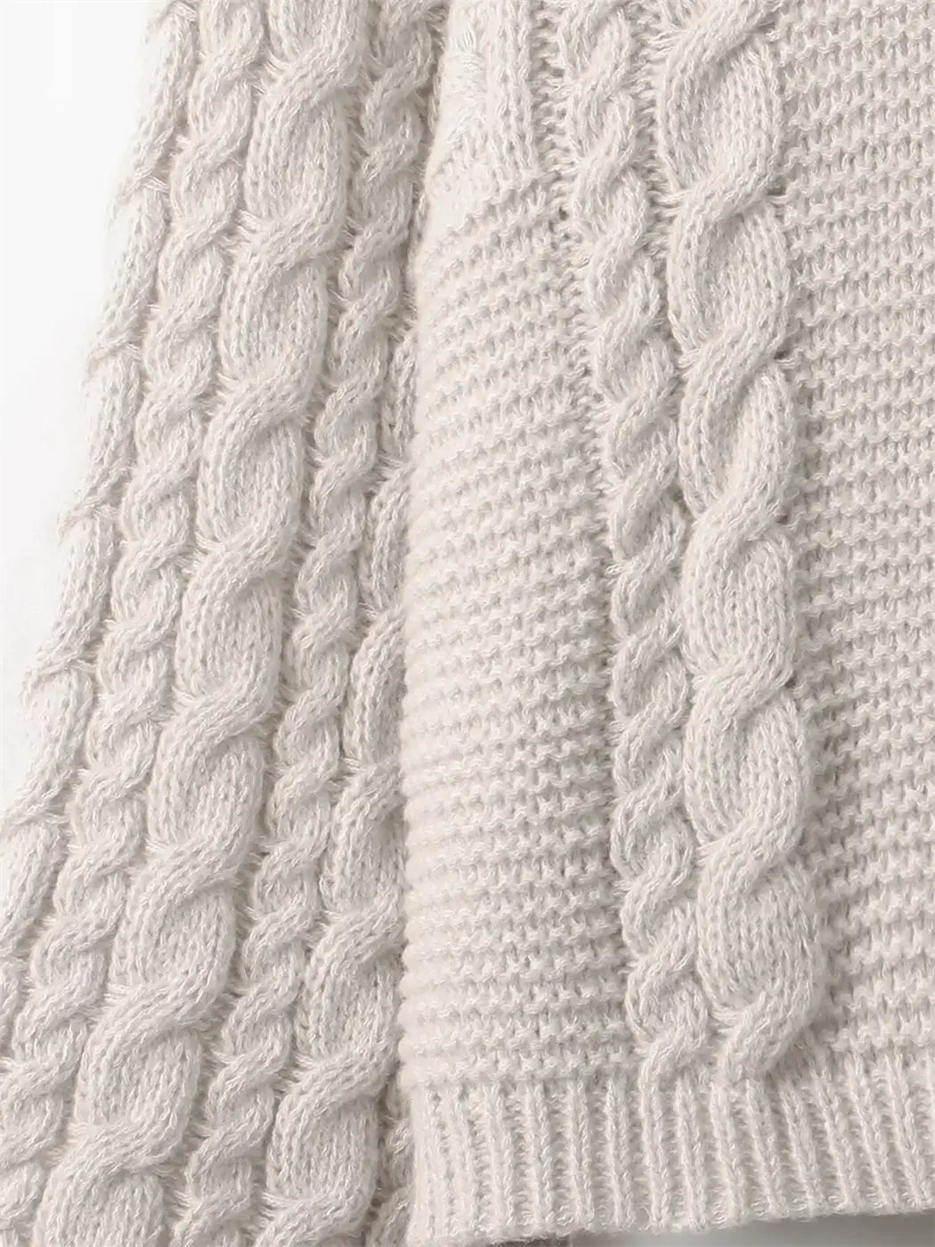 Cable-Knit Pullover Long-Sleeve Sweater