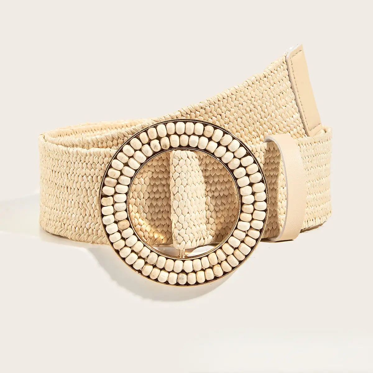 Vintage PP Grass Woven Belt for Women