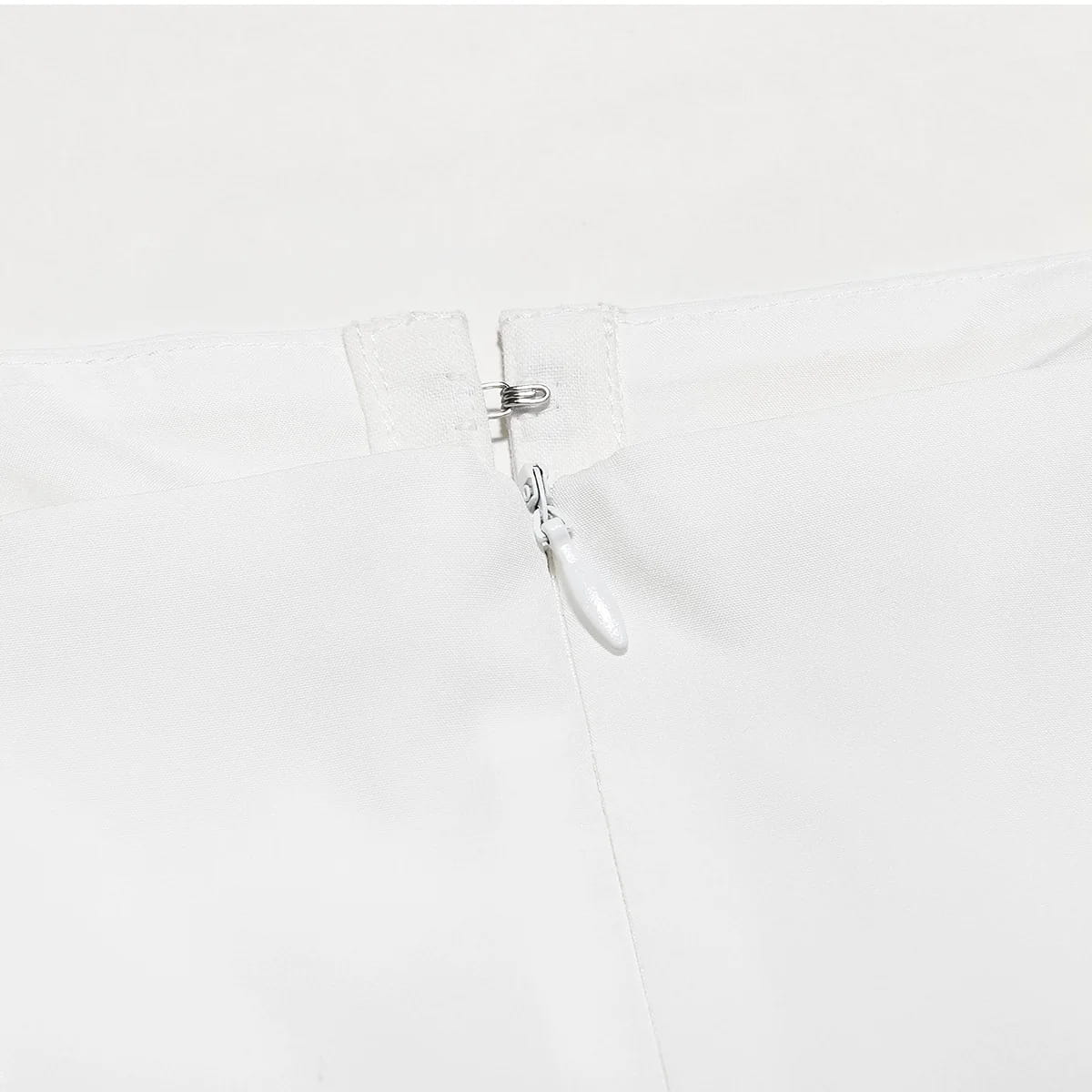 White A Line Dress Elegant Spaghetti Strap Bodycon