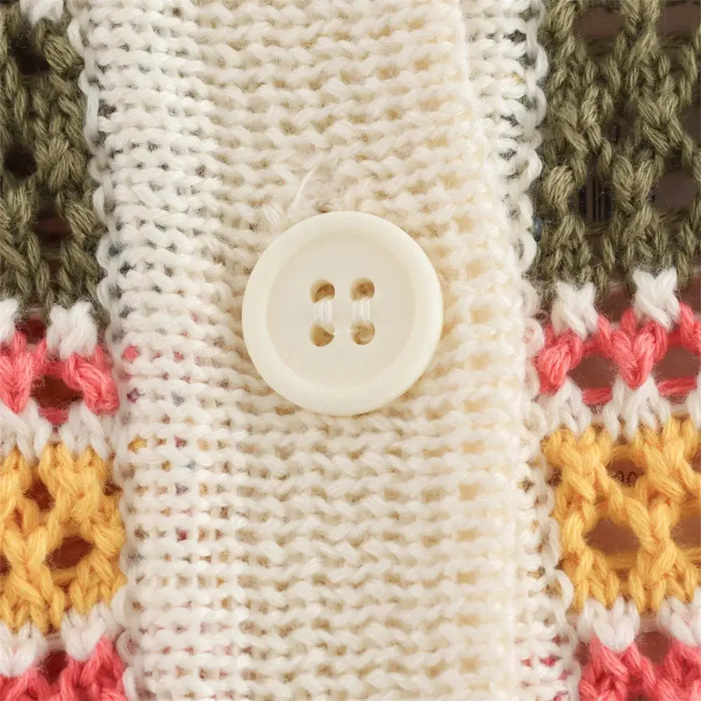 Women’s Casual Stripe Printed Short Sleeve Flip Collar Cardigan Shorts Set