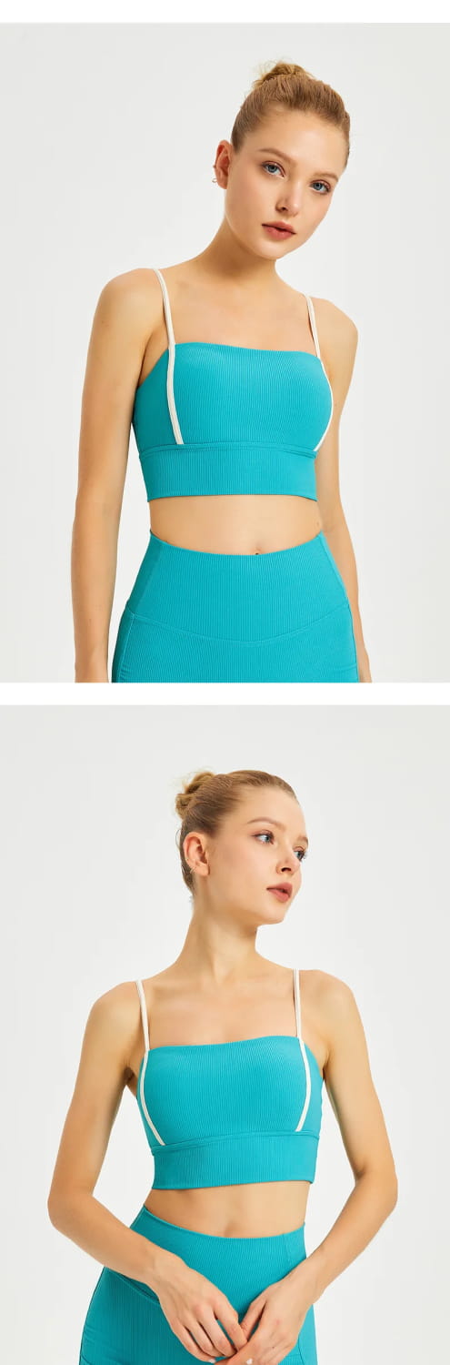 Women Thin Shoulder Straps With Shock-proof Chest Pad Tank Top