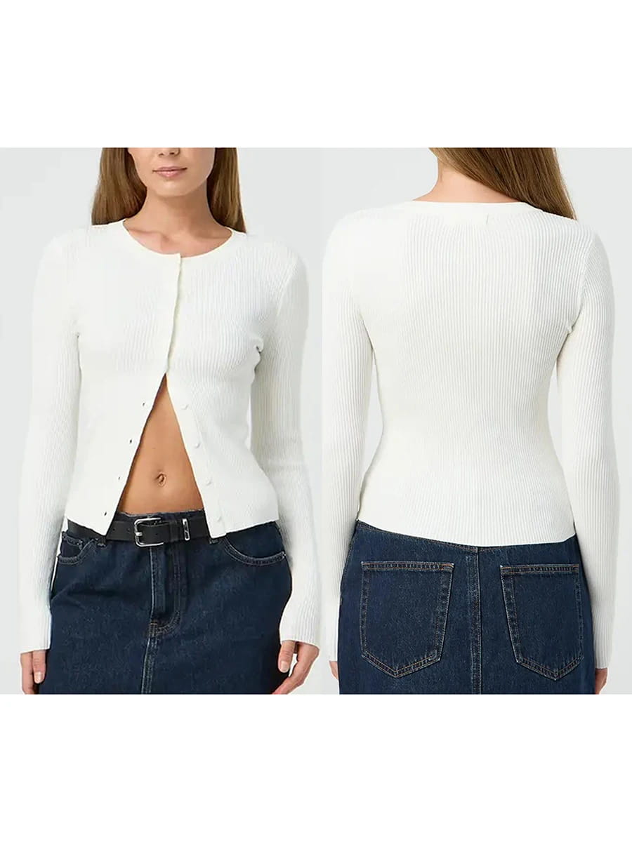 Women’s Ribbed Cardigan Top