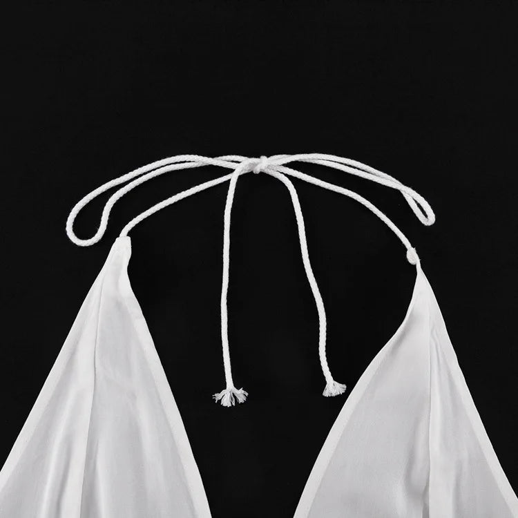 White Shorts Two Piece Women Sleeveless Top Slim Set