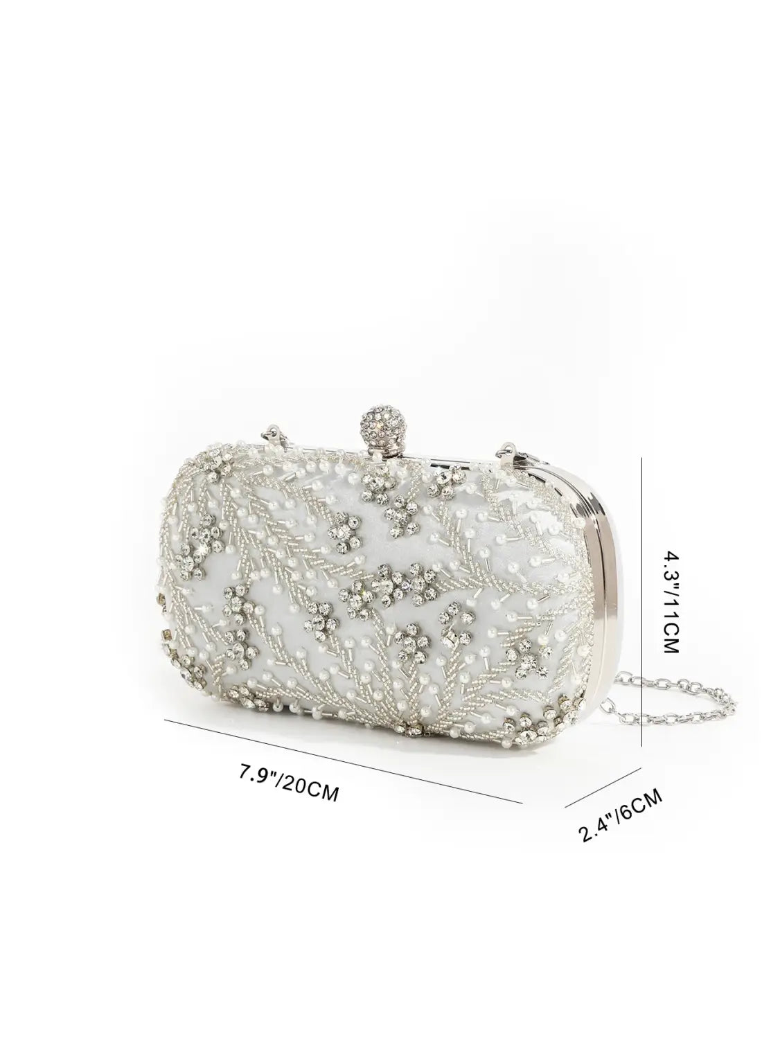 Diamond-studded Rhinestones Beaded Flower Pattern Bag