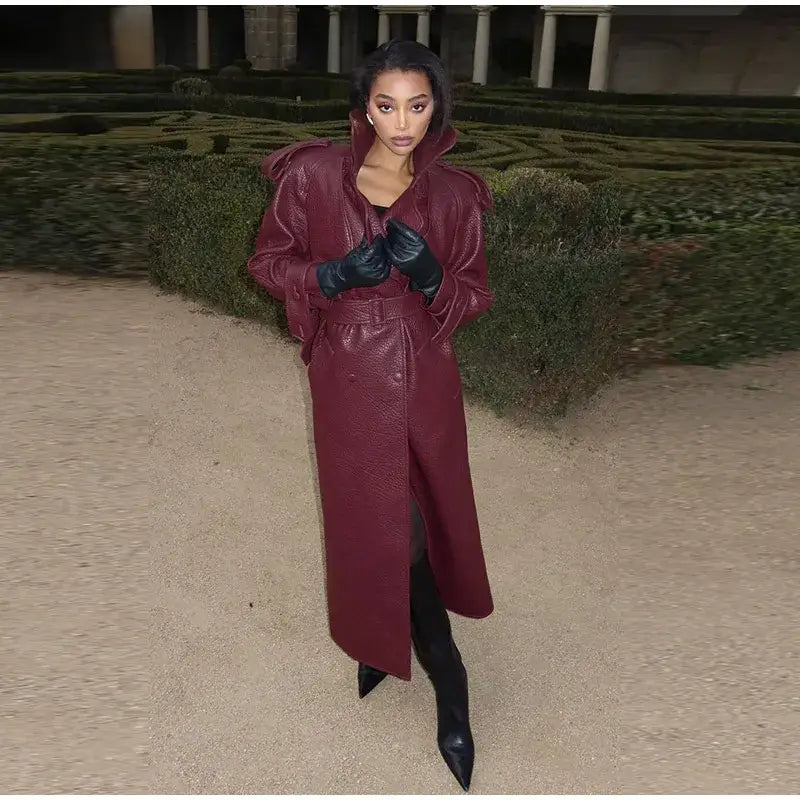 Retro Leather Women’s Coats