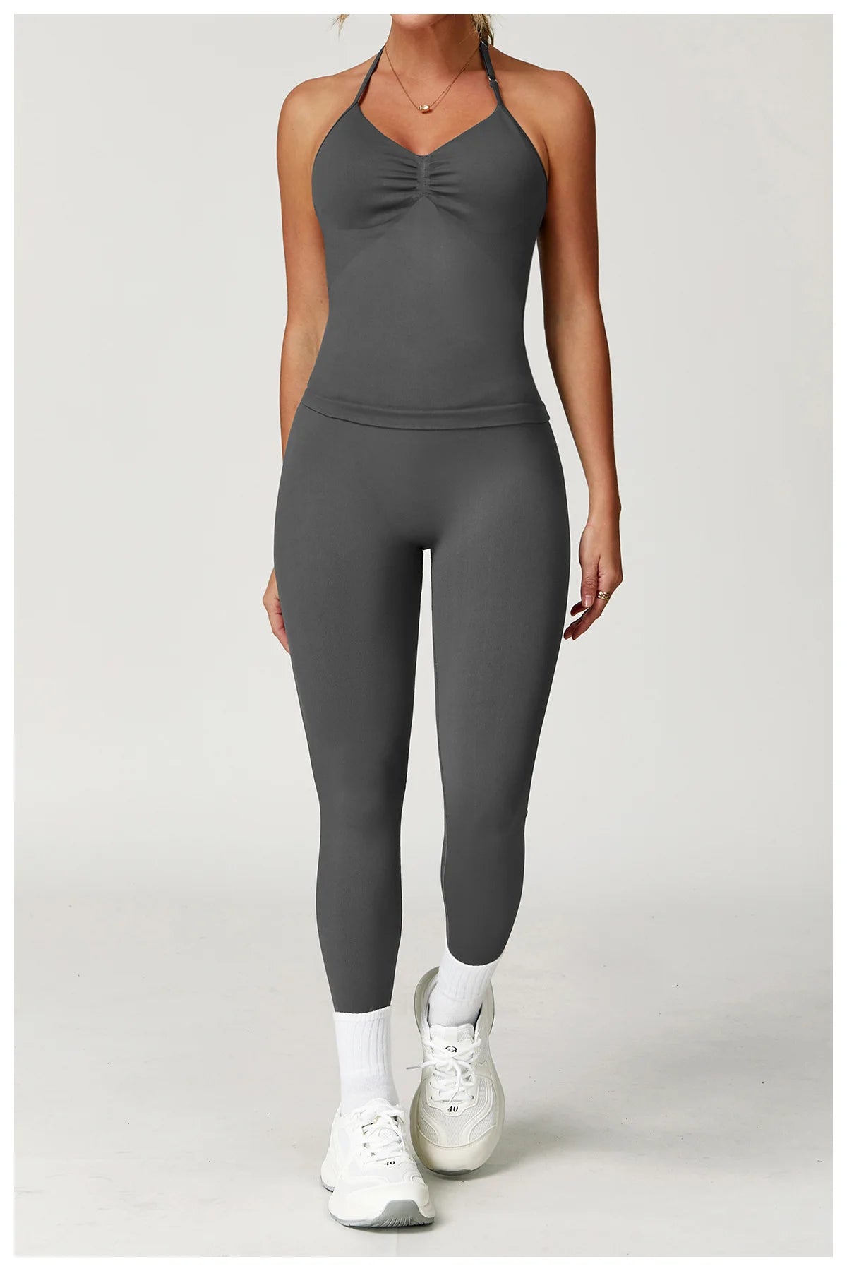 2PCSYoga Set Women Gym Tracksuit High Waist Leggings Fitness Shorts