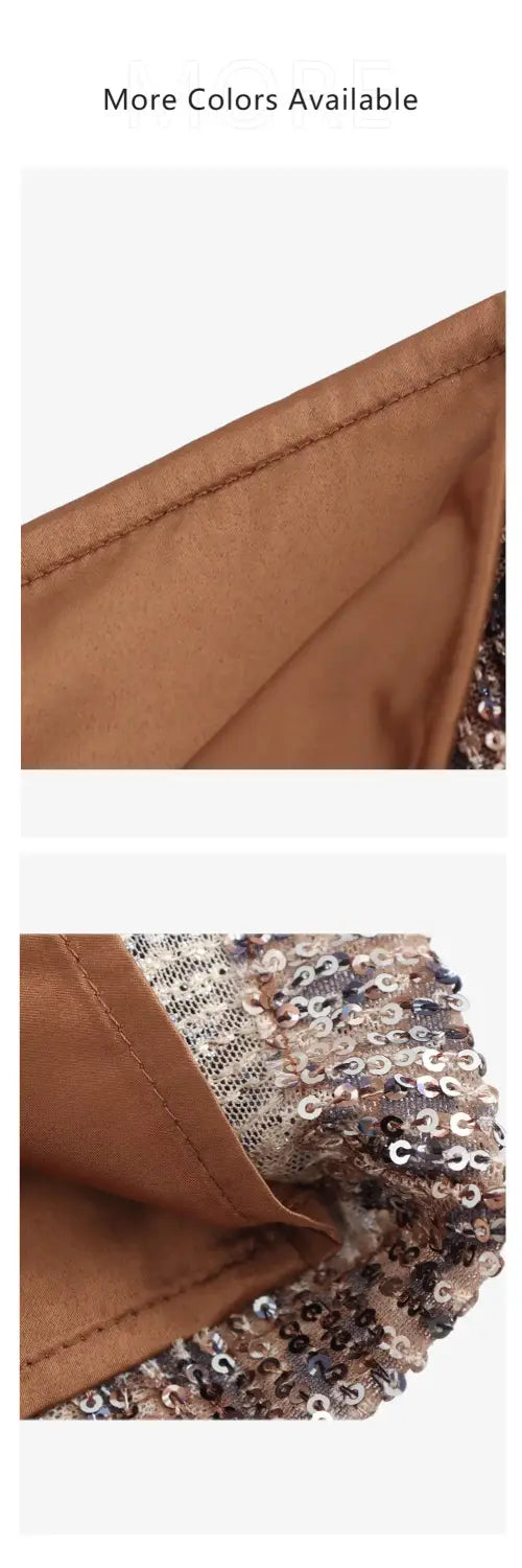 Women’s Slim Fit Sequin Inlaid High Waisted Mini Skirt