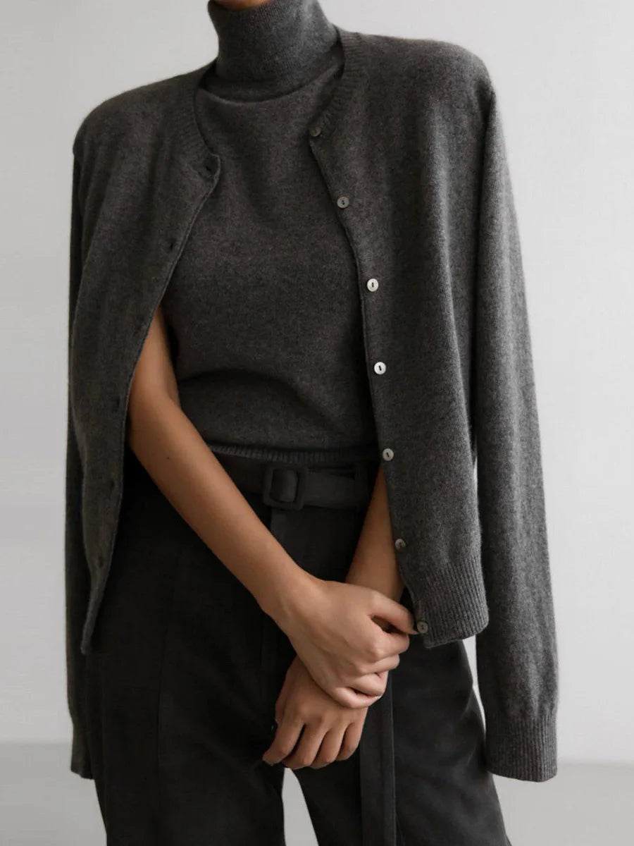 Women’s Solid Sweater Cardigan Long Sleeve