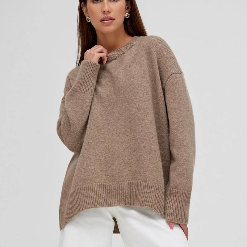 Basic Regular Knitted Cashmere Sweater Women