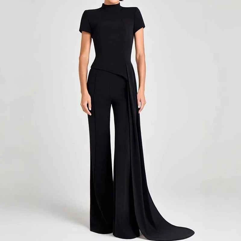 Casual Short Sleeve Pullover & Long Pant Women Set