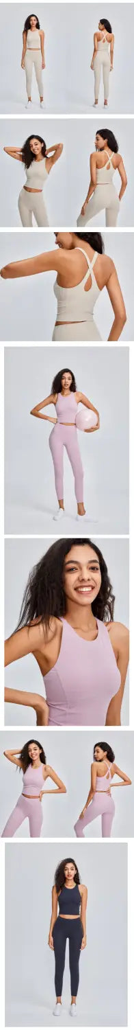 Comfy Cross Back Wide Strap Push-up Sports Bra