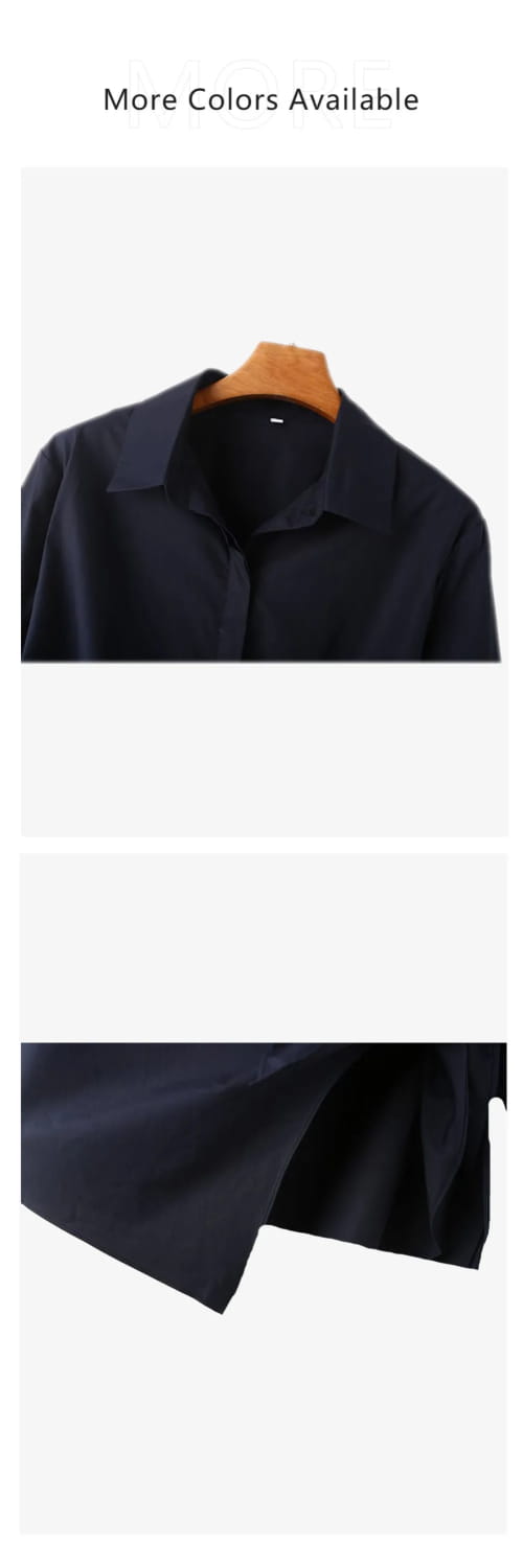 Women’s Double breasted Long Sleeved Poplin Shirt Wide Leg Pants Set