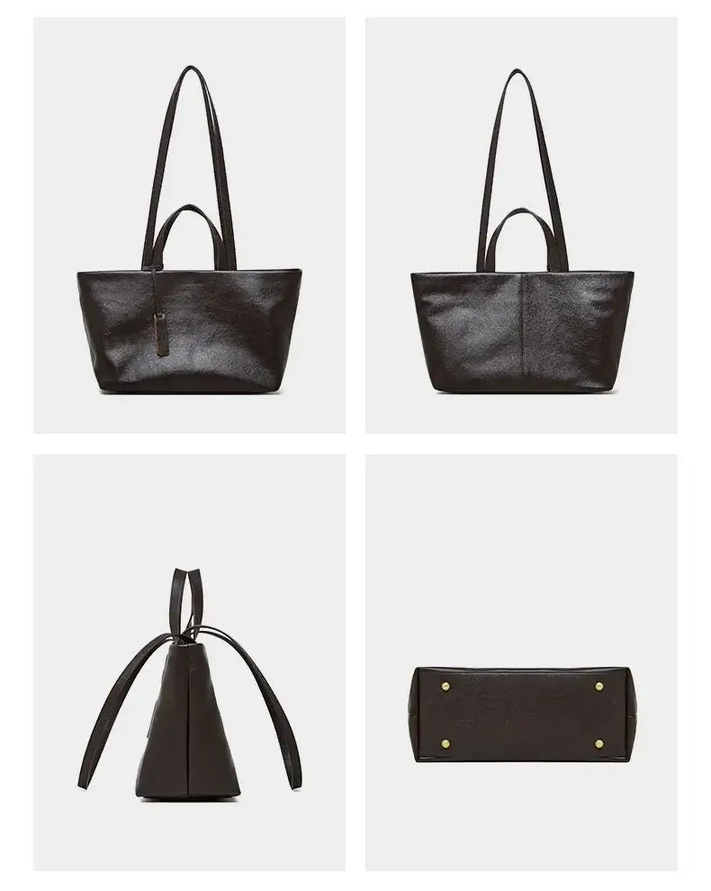 Women Shoulder Bag Leather Large Capacity Square Fashion Tote