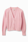 Casual V-neck Ribbed Bat-sleeve Cardigan for Women