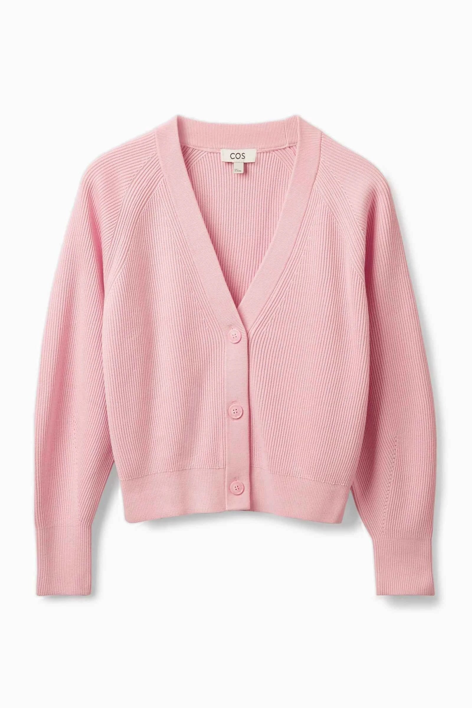 Casual V-neck Ribbed Bat-sleeve Cardigan for Women