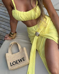 Cover Up Skirt Beach Women Tube Top Three-piece Elegant And Pretty Dress - Norellé