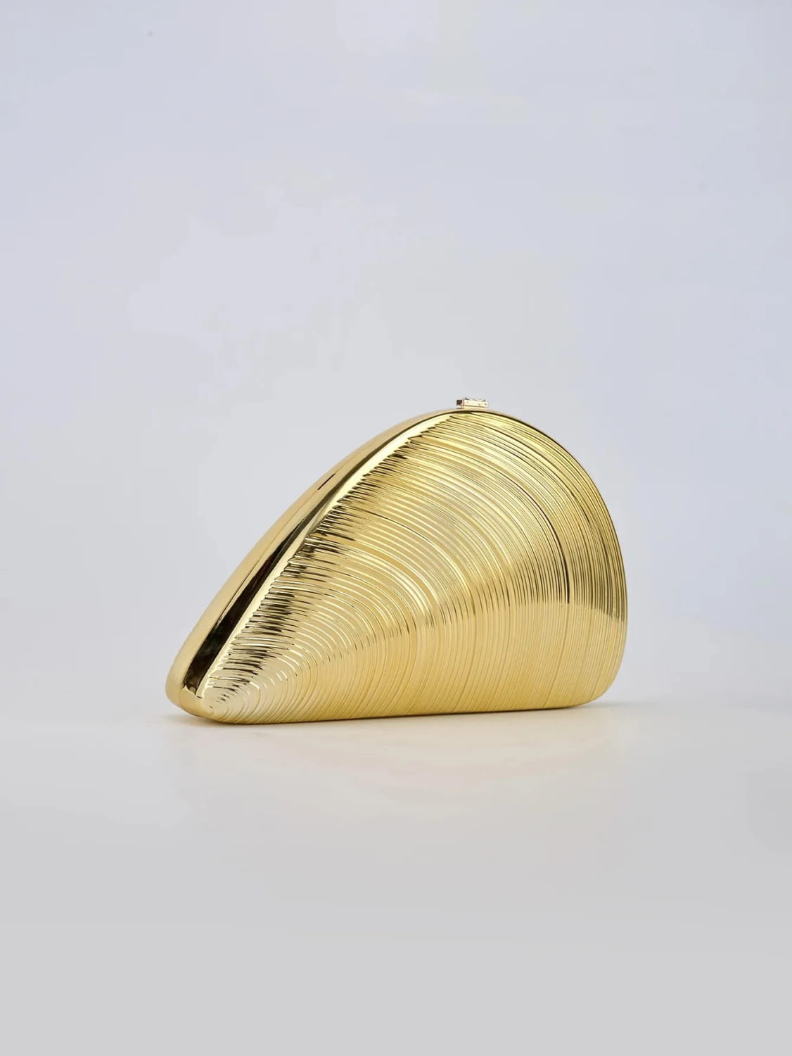 Retro Golden Silver Metal Large Shell Acrylic Bag