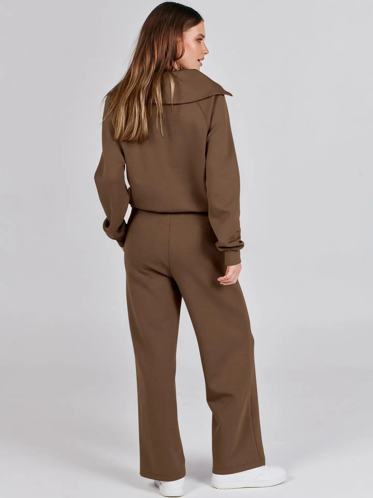 Casual 2-Piece Set Long Sleeve Sweatshirt Bell Bottoms Sports Suit