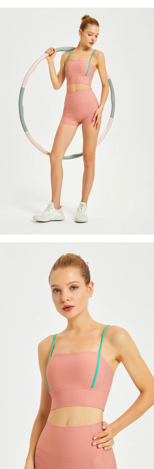 Women Thin Shoulder Straps With Shock-proof Chest Pad Tank Top