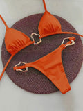 Bikini Solid Color Lace-up Split Two-piece Swimsuit for Women - Norellé