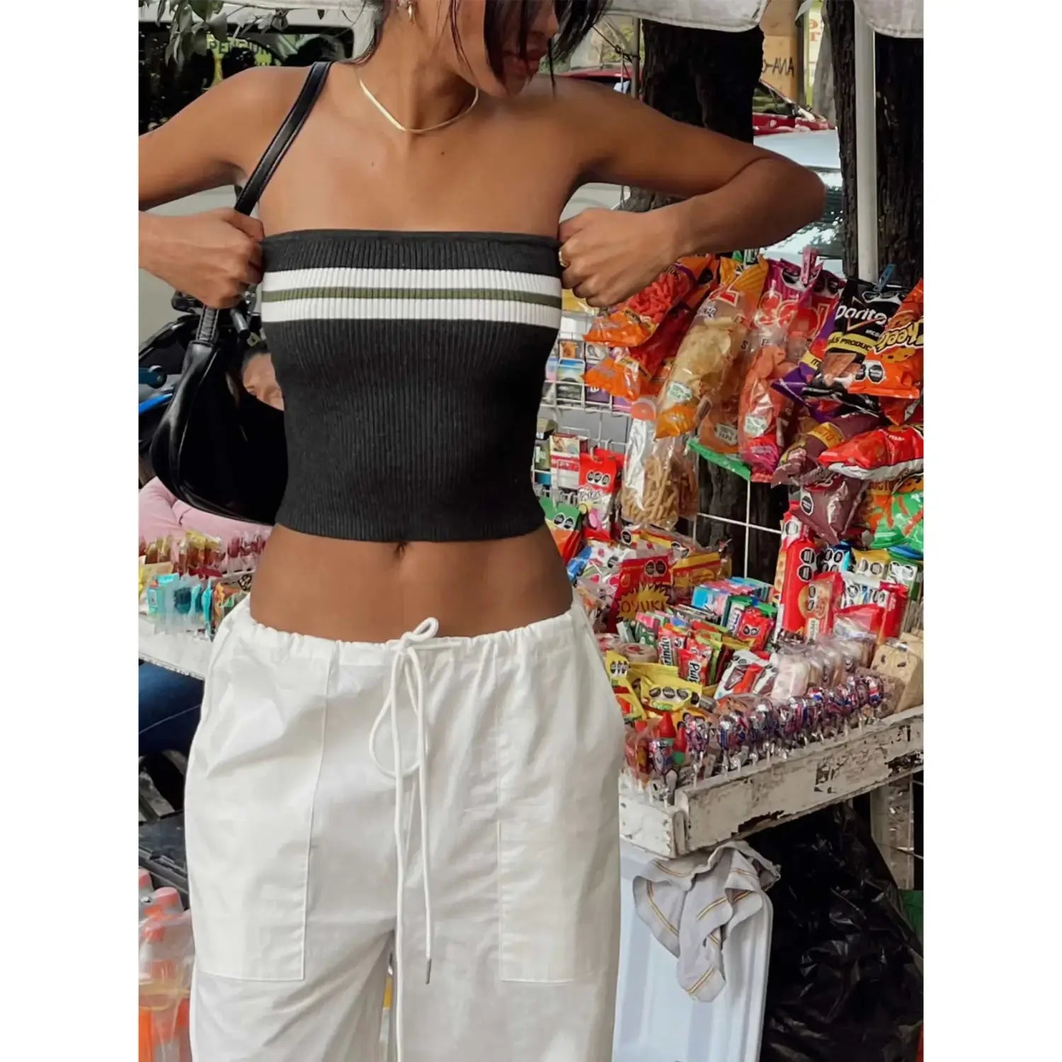 Knitted Chest Wrap Top Women’s