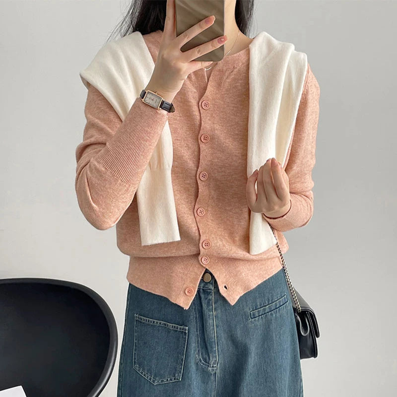 Women's Thin Fleece Knit Loose Short Cashmere Sweater - Norellé