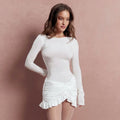 Fashion Long Sleeves O-Neck Folds - Norellé
