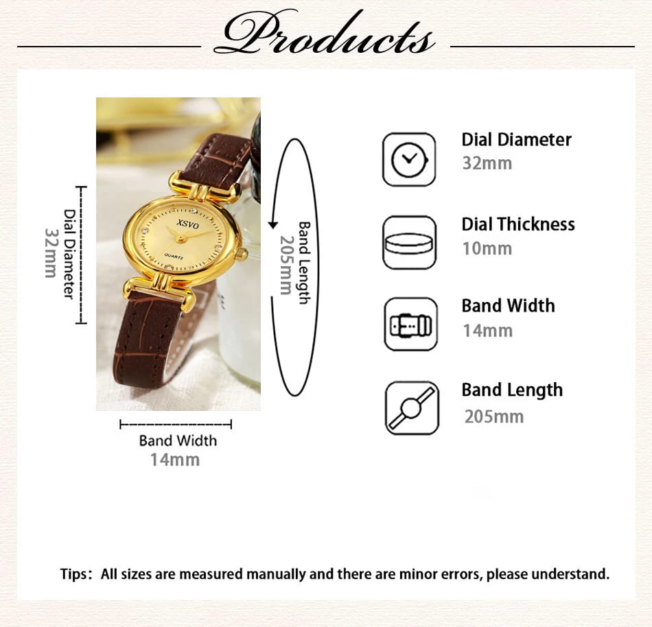 Simple Strip Drill Point Scale Small Dial Quartz Belt Watch