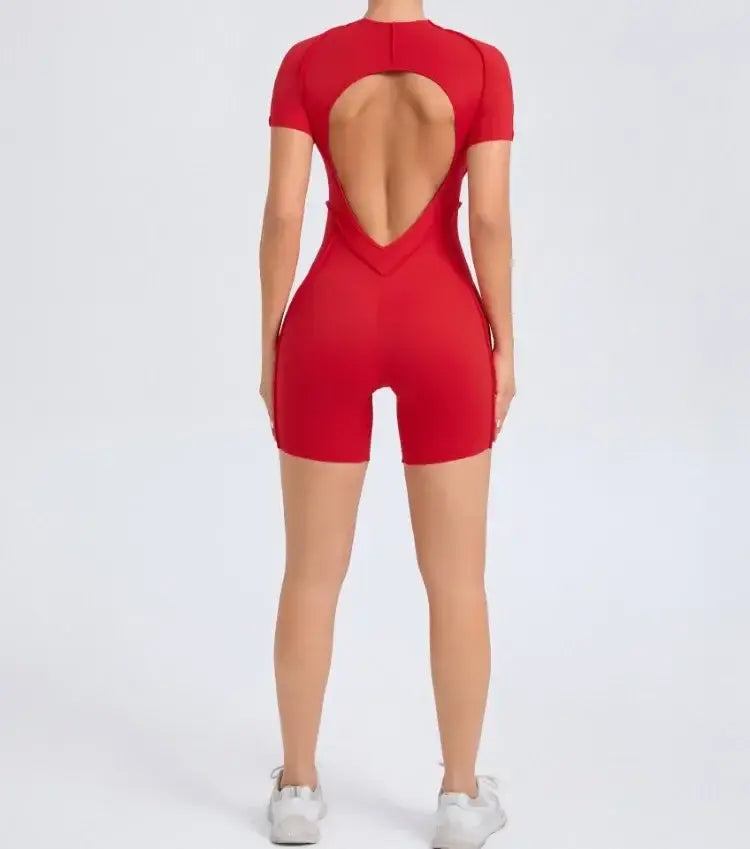 Seamless Yoga Jumpsuits Hip-lifting One-Piece Tight Hollow-out Beauty Back Workout Clothes for Women