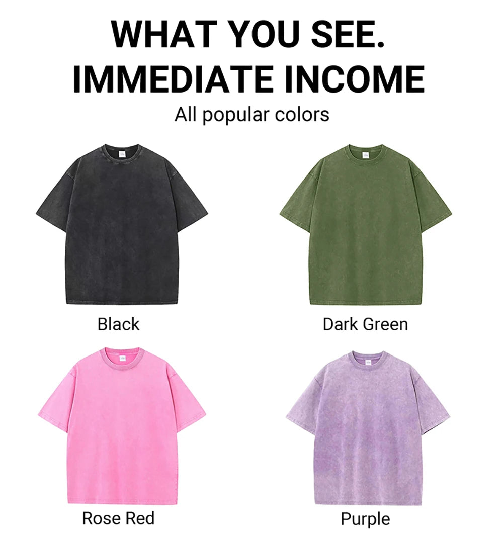 Fashion Womans Cotton Washed T-shirts