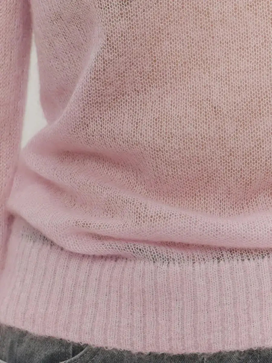 Round Neck Pullover Sweater For Women