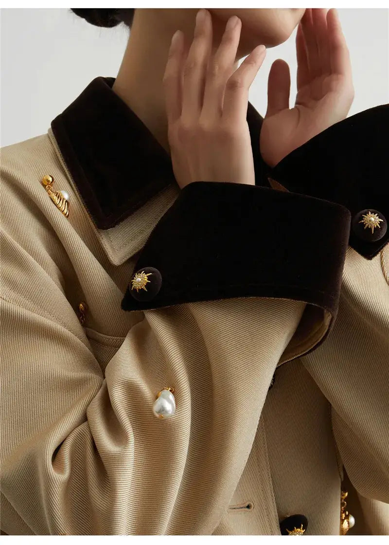 Elegant Women Pearl Embellished Jacket