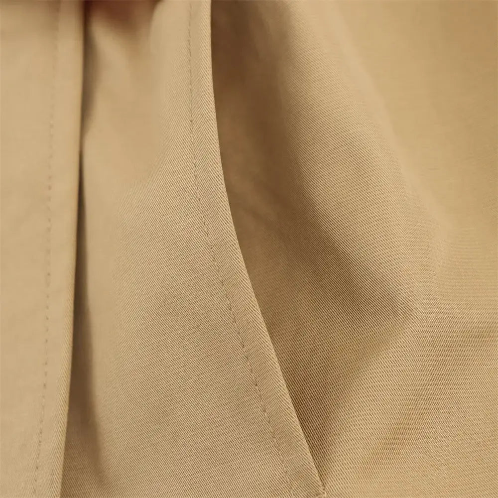 Women’s Retro Double Breasted Printed Thin Scarf Short Windbreaker