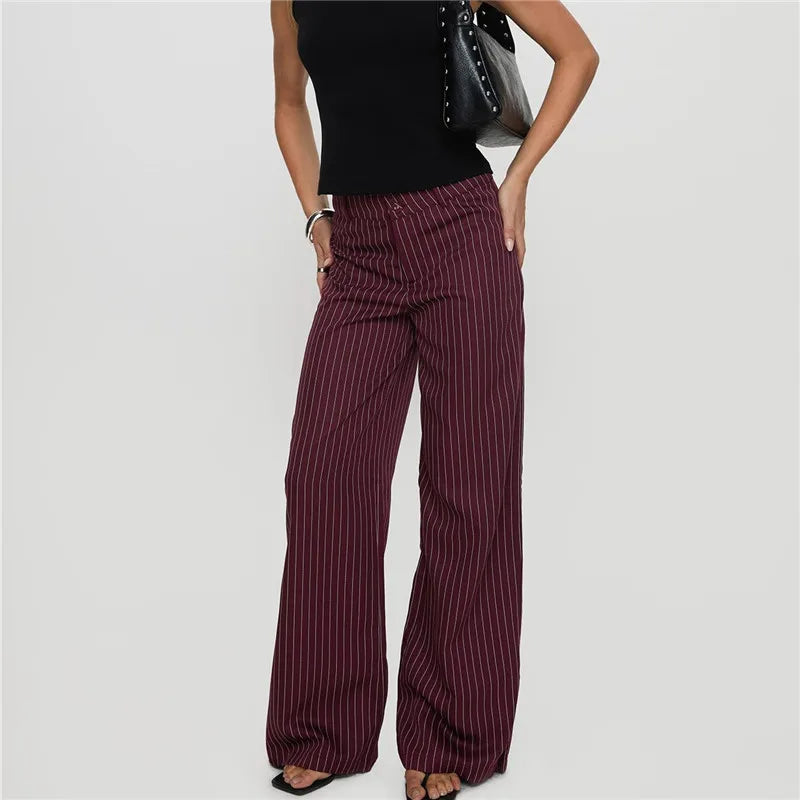 Women Stripes Printed Full Length Pants