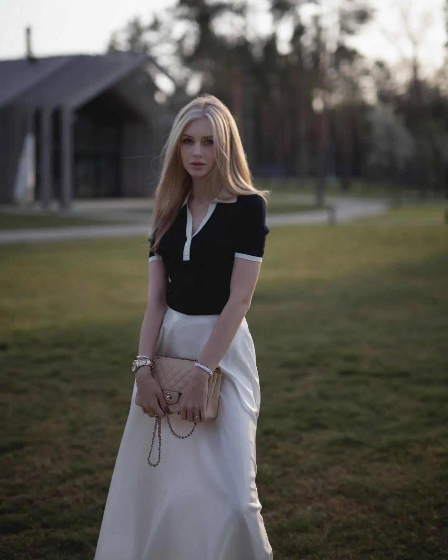 Elegant Patchwork Knitted Pullover Women’s