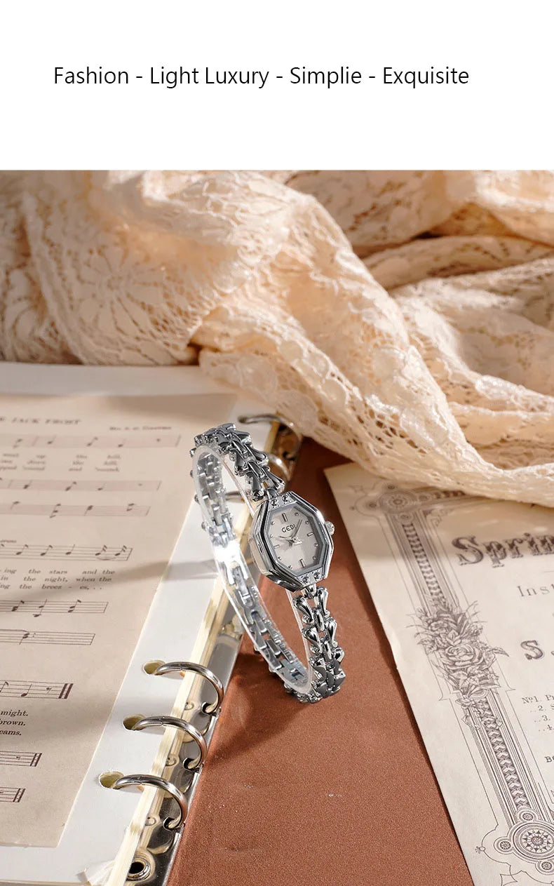 Retro Metal Bracelets high-end Waterproof Women Fashion Quartz Wristwatches