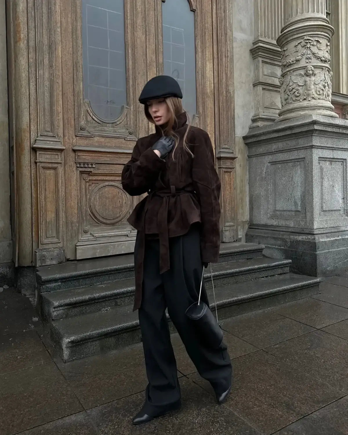 Brown Suede Leather Jackets Women