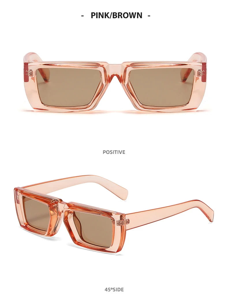 Vintage Rectangle Sunglasses Women