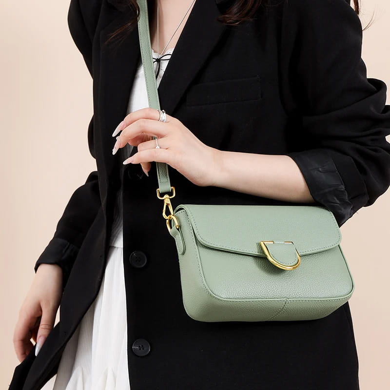 Women Real Cow Leather Handbag Crossbody Bag