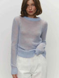 Round Neck Pullover Sweater For Women