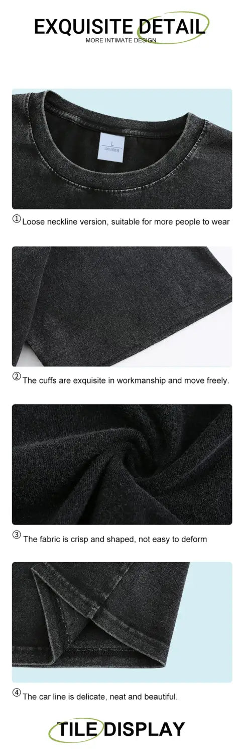 Fashion Womans Cotton Washed T-shirts