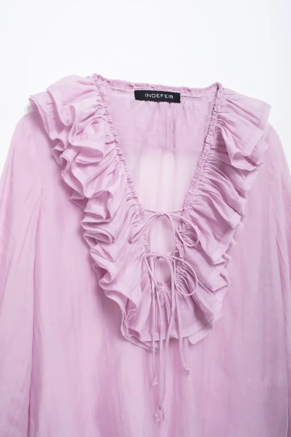 Elegant Women’s Tierred Ruffles Blouses V-Neck Long Sleeve Loose Shirt