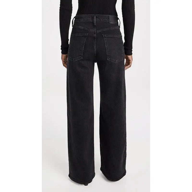 Women High Waisted Straight Leg Jeans