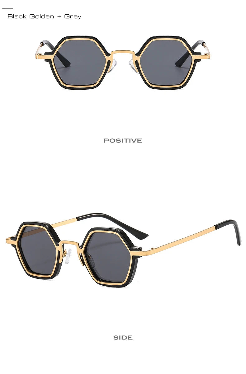 Retro Polygon Square Sunglasses Women