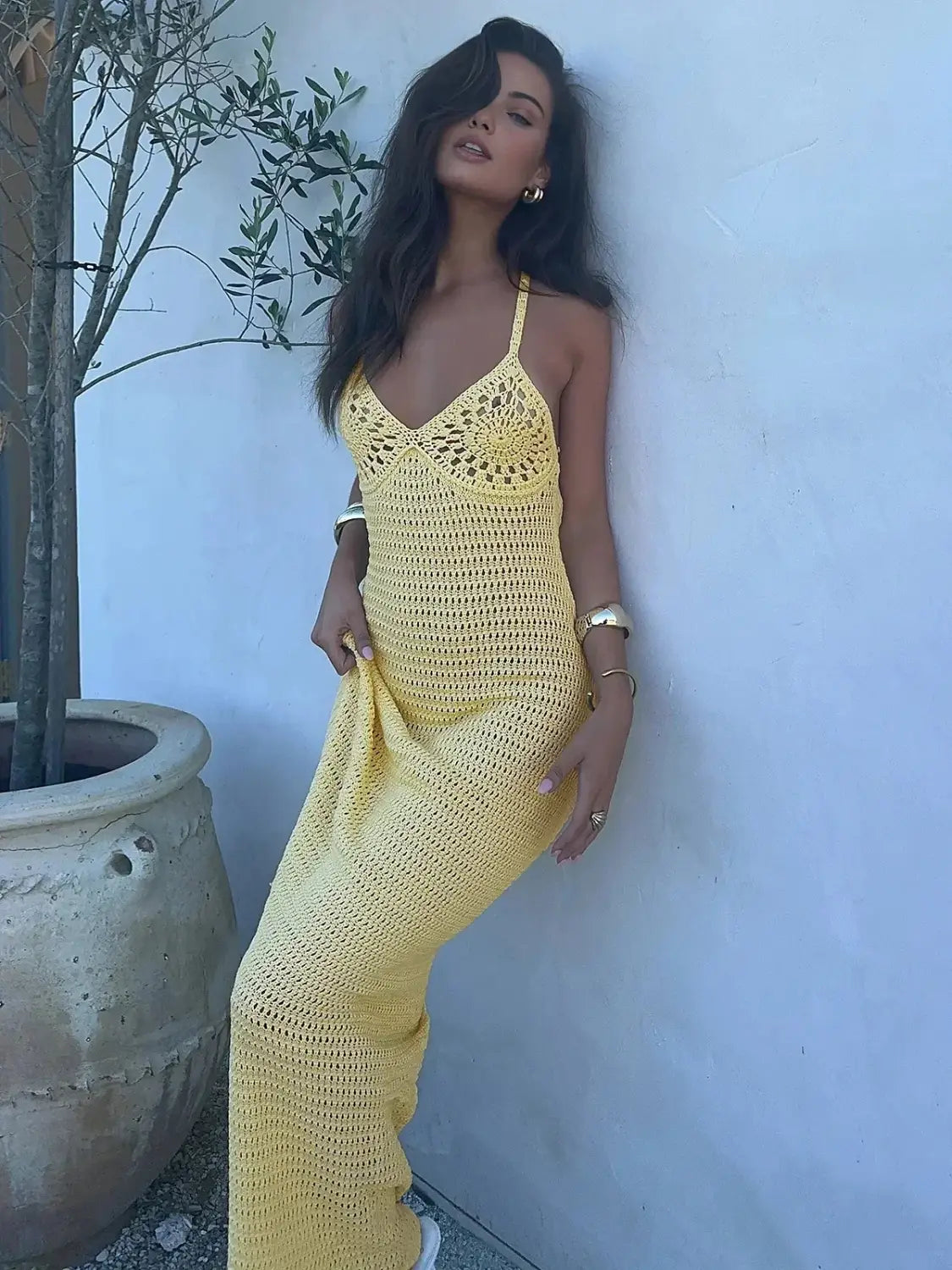 Knit Cut Out Holiday Beach Dresses Women’s